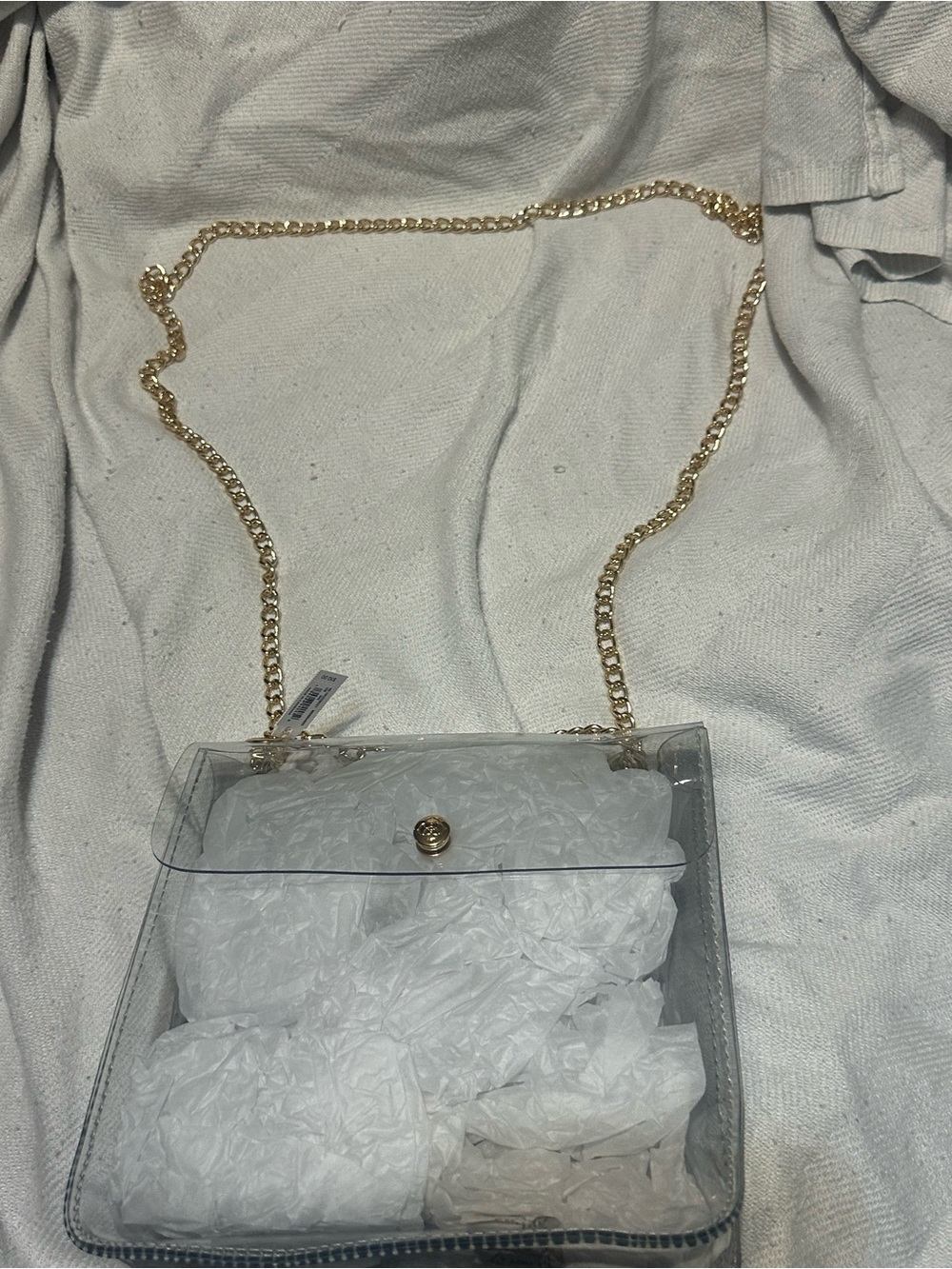 Kendra Scott Clear Crossbody with gold chain